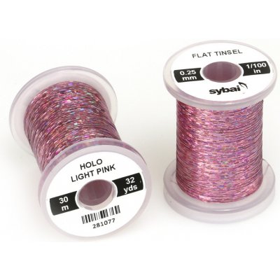 Sybai Plochá Lametka Flat Tinsel Holographic Light Pink 0,25 mm – Zboží Mobilmania