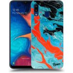 Pouzdro Picasee silikonové Samsung Galaxy A20e A202F - Blue Magma černé – Zboží Mobilmania