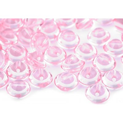 Knoflík transparent velikost 10 mm 120542, růžový, 2 – Hledejceny.cz