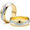 Prsteny Savicki Snubní prsteny dvoubarevné zlato půlkulaté SAVOBR116