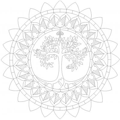 Radost v písku Šablona na pískování mandala Strom Života se srdcem 50 300 x 300 mm – Zboží Dáma