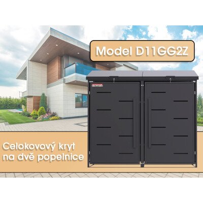 Scorpion elektro s.r.o. Přístřešek na 2 popelnice D11GG2Z antracit – Sleviste.cz