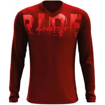 Ghost RIDE Line ➜ Dlouhý rukáv Dark Red / Red