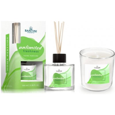 Santini Unlimited Freshness difuzér 100 ml + svíčka 200 g – Zboží Dáma