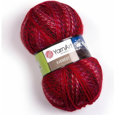 YarnArt pletací příze YarnArt EVEREST 7036 červená, melírovaná, 200g/320m – Zboží Mobilmania