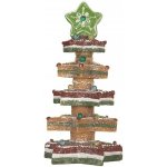 Clayre & Eef Dekorace svítící stromek z hvězd Gingerbread Tree - 15*15*29 cm / 3*AAA – Hledejceny.cz