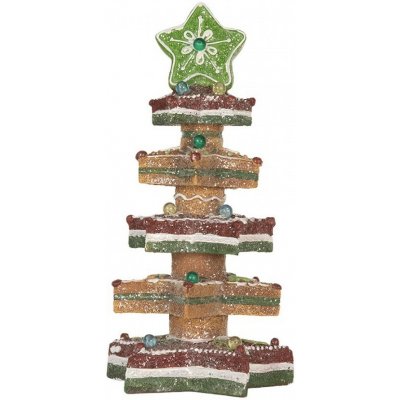 Clayre & Eef Dekorace svítící stromek z hvězd Gingerbread Tree - 15*15*29 cm / 3*AAA – Hledejceny.cz