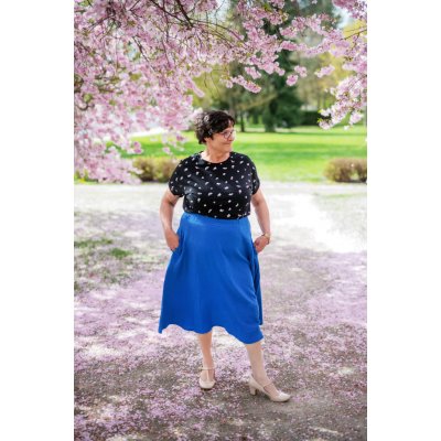 Mušelínová sukně Esmé modrá – Zboží Mobilmania