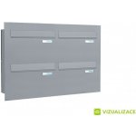 Poštovní schránka typu A (370x220x100) - pro zazdění s čelní deskou - lakovaná - RAL 8017 MAT. - HNĚDÁ ČOKOLÁDOVÁ – Hledejceny.cz