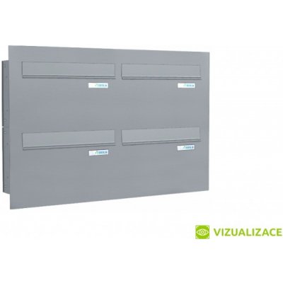 Poštovní schránka typu A (370x220x100) - pro zazdění s čelní deskou - lakovaná - RAL 8017 MAT. - HNĚDÁ ČOKOLÁDOVÁ – Hledejceny.cz