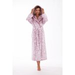 Vestis župan s kapucí Flora mauve mist – Sleviste.cz