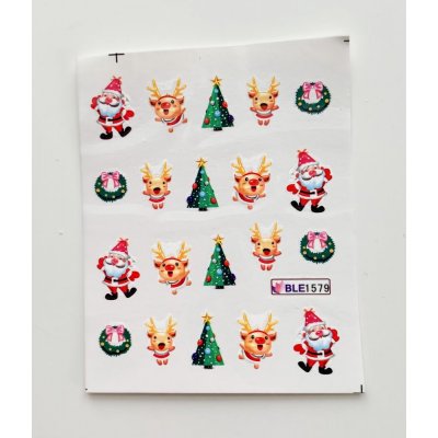 Nehtyprofi Vodolepky na zdobení nehtů Santa Claus BLE1579 20 ks – Zboží Mobilmania