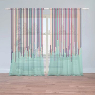 Záclony Stékající barva: 2 ks - 150x250 cm - Sablio – Hledejceny.cz