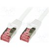síťový kabel Logilink CQ2022S Patch, S/FTP, 6, lanko, Cu, LSZH, 0,5m, šedý