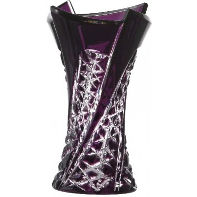 Bohemia Crystal Váza Fan fialová 155mm – Hledejceny.cz