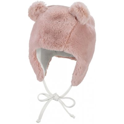 STERNTALER Čepice zimní kožešina s oušky na zavazování rosa dívka – Zboží Mobilmania