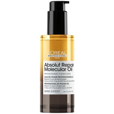 L’Oréal Professionnel Absolut Repair Molecular Dual Oil Regenerační dvoufázový olej pro poškozené vlasy 90 ml – Hledejceny.cz