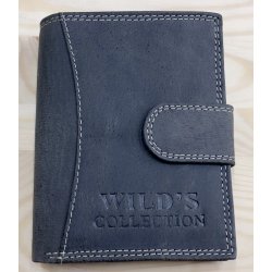 Wild´s Collection Pánská kožená peněženka s přezkou grey