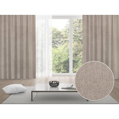 Biante 100% zatemňovací závěs Blackout BKL-603 Světle hnědý režný - šířka 140 cm 140x150 cm – Hledejceny.cz