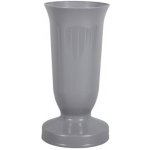 Váza hřbitovní KALICH těžká plastová d12x24cm šedá – Zboží Dáma