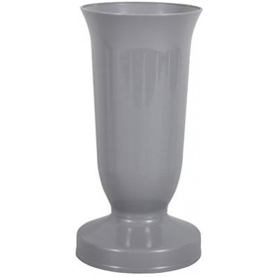 Váza hřbitovní KALICH těžká plastová d12x24cm šedá – Zboží Dáma