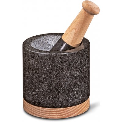 Cilio MERKUR Žulový hmoždíř Ø 10 cm/9,5 cm s bukovou podložkou – Hledejceny.cz