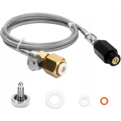 W21.8 FISTULA ADAPTÉR S OCELOVOU HADICÍ PRO SODASTREAM QUICK CONNECT CO2 – Zboží Dáma