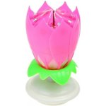 GoDan Dortová svíčka hrající s fontánou růžová – Zboží Dáma