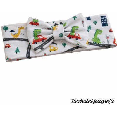 Čelenka s mašlí dinosauři na silnici – Zboží Dáma