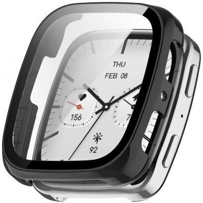 VSECHNONAMOBIL 116126 PC FULL COVER Plastový kryt se sklem pro Amazfit Active 2 (Square) černý – Zboží Živě
