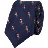 Kravata Bubibubi kravata s papoušky tmavomodrá
