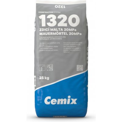 Cemix 1320 zdící malta 20MPA 25 kg – Sleviste.cz