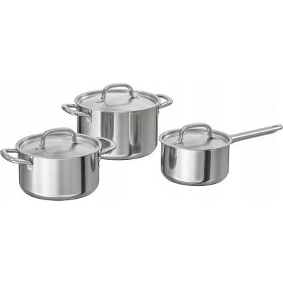Sada hrnců nerezová ocel IKEA 365+, 3dílná – Hledejceny.cz
