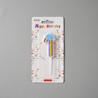 Dortisimo Svíčka duhová s obláčkem číslo 1 – Zboží Dáma