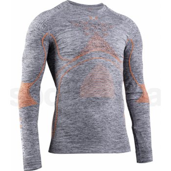 X-Bionic K ACCUMULATOR 4.0 MELANGE SHIRT ROUND NECK LG SL grey melange/orange