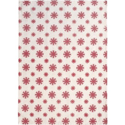 SCANquilt utěrka DEKORO vločky béžovočervená 50 x 70 cm – Zboží Dáma