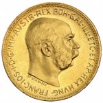 Münze Österreich zlatá mince 20 koruna Františka Josefa I. 1915 novoražba 6,77 g – Zboží Dáma