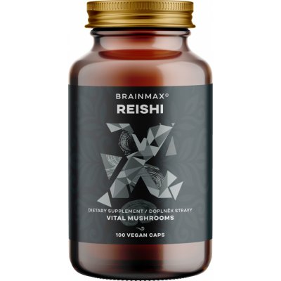 BrainMax Reishi extrakt, 50 % polysacharidů a 20 % beta-1,3/1,6 D-glukanů, 500 mg, 100 rostlinných kapslí – Zbozi.Blesk.cz