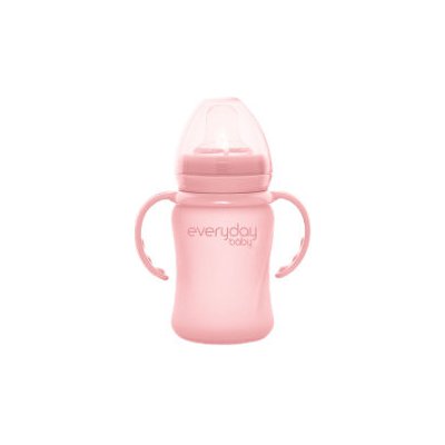 Everyday Baby skleněná láhev Heathy+ Sippy Cup růžová barva 150ml