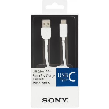 Sony CP-AC100 USB-A na USB-C 2.0, 100cm, bílý