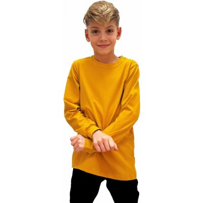 Jožánek Dětské tričko dlouhý rukáv hořčicové – Hledejceny.cz