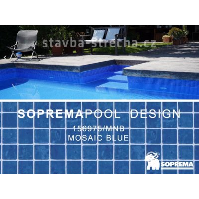 SOPREMAPOOL DESIGN Bazénová PVC fólie, Mosaic Blue 1,65 x 25 m