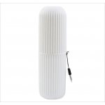 Mikihat Multifunkční plastové pouzdro na zubní kartáček a pastu bílé menší – Zboží Dáma