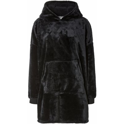 Dámská plyšová oversize mikina černá – Zboží Dáma
