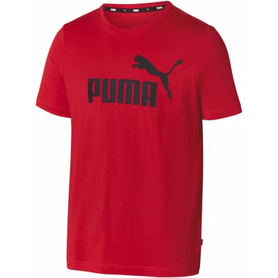 Puma pánské triko ESS Logo Tee červená – Zboží Dáma