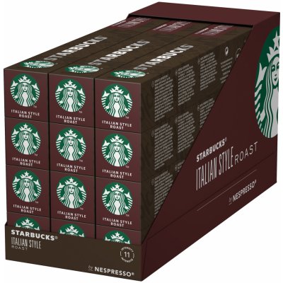 Starbucks Nestlé Italian Style Roast Set of 12 tmavě pražená káva kompatibilní s Nespresso kávové kapsle 12 x 10 kapslí