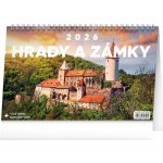NOTIQUE Stolní Hrady a zámky 23,1 x 14,5 cm 2026 – Zboží Mobilmania