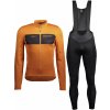 Cyklistický dres Scott RC WARM HYBRID WB set copper orange/black