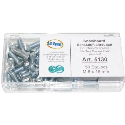 Kunzmann Sada šroubků na snowboard M6 x 20mm 50 kusů – Hledejceny.cz