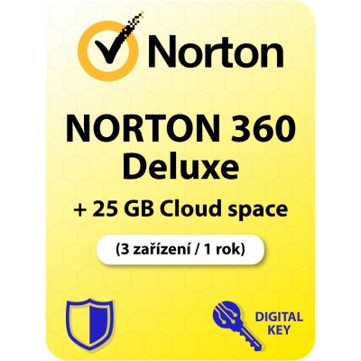 Norton 360 Deluxe EU + 25 GB Cloudové úložiště 3 lic. 1 rok (21405802) – Zboží Mobilmania